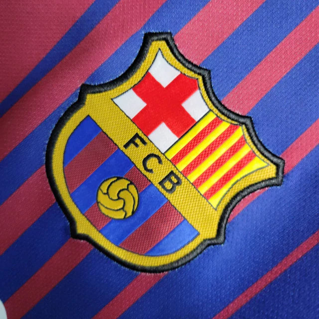 Camisa Retrô Barcelona I Home 2017/18 Nike Masculino Azul Grená