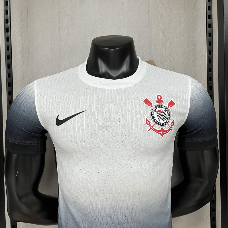 Camisa Corinthians Titular 2024/25 - Versão Jogador Preto e Branco