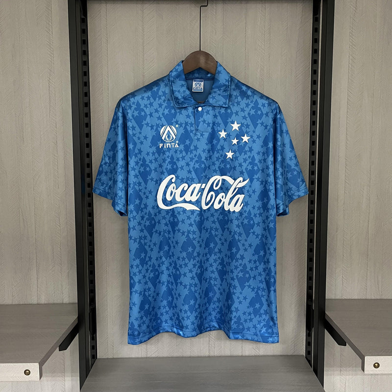 Camisa Cruzeiro Titular 93/94 - Versão Retrô Coca-Cola Azul