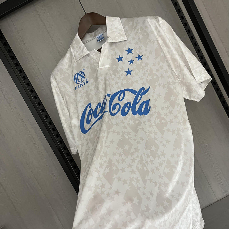 Camisa Cruzeiro Fora 93/94 - Versão Retrô Coca-Cola Branca