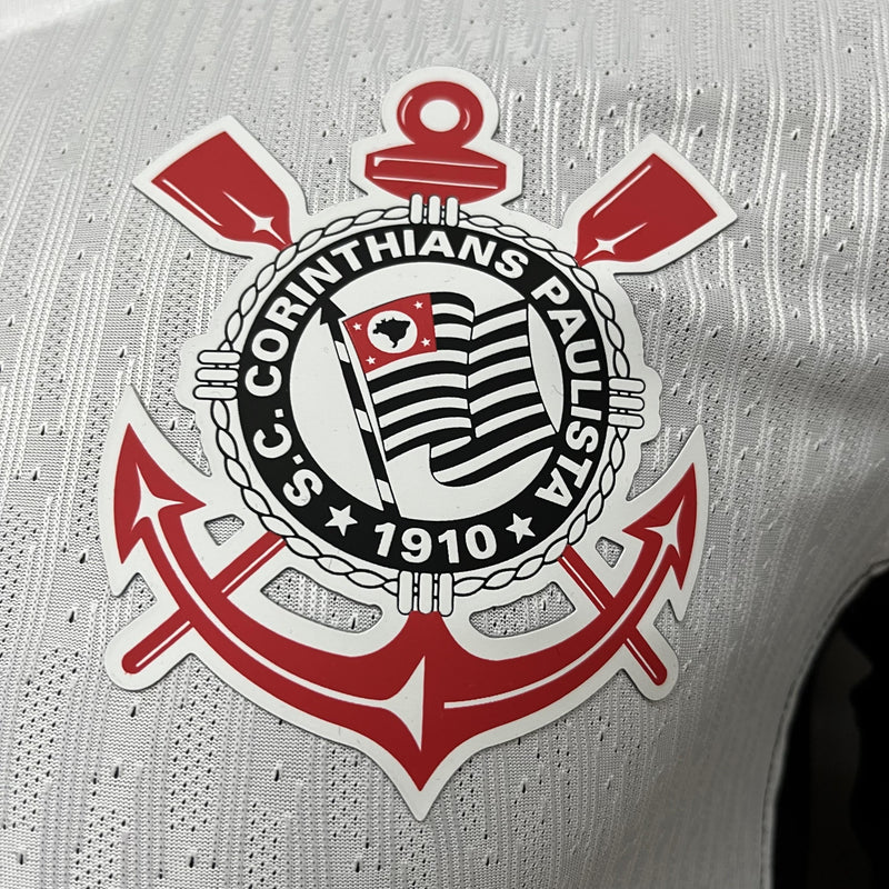 Camisa Corinthians Titular 2024/25 - Versão Jogador Preto e Branco