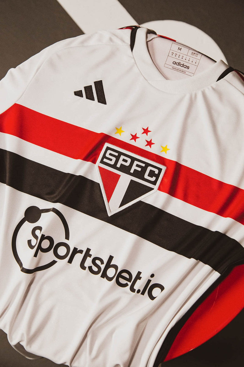 Camisa São Paulo Home 23/24 - Branca e vermelha