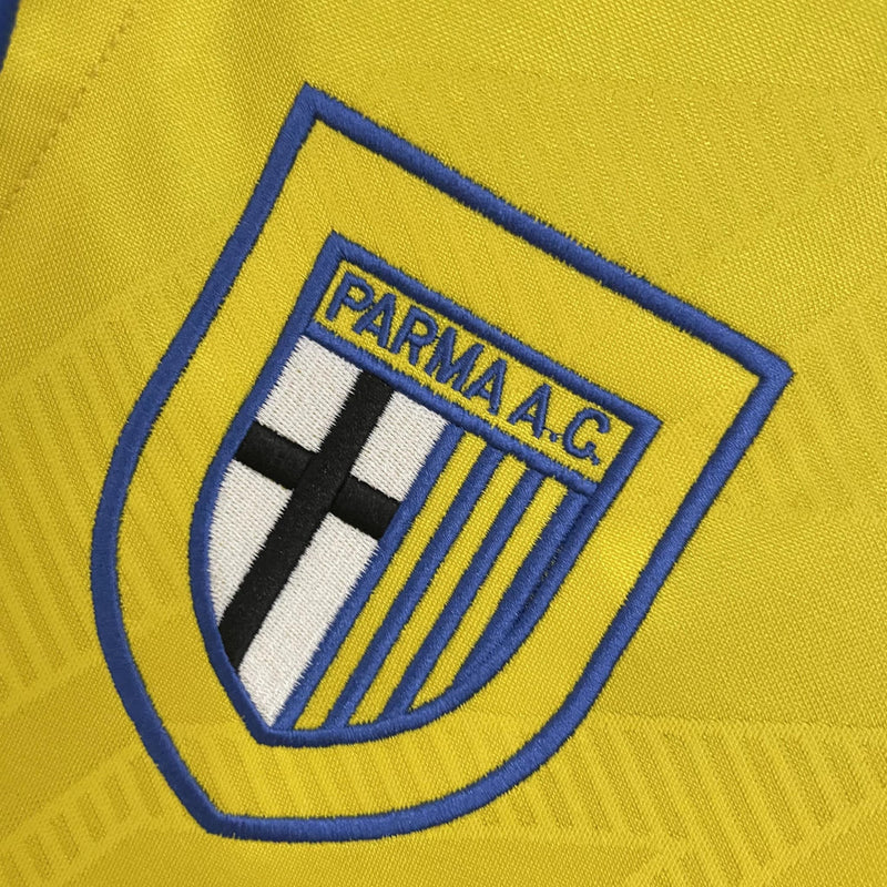 Camisa Retrô Parma I Champion 1993/95 Masculino Amarelo e Azul