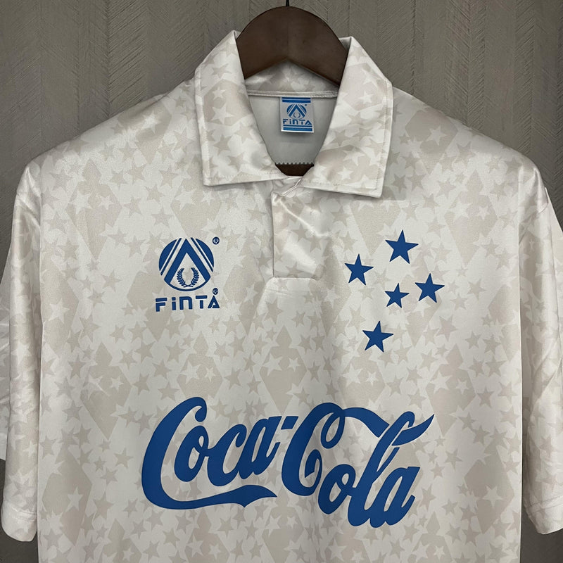 Camisa Cruzeiro Fora 93/94 - Versão Retrô Coca-Cola Branca