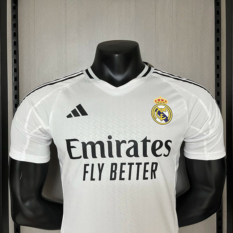 Camisa Real Madrid I Home 2024/25 Jogador Masculino Branco