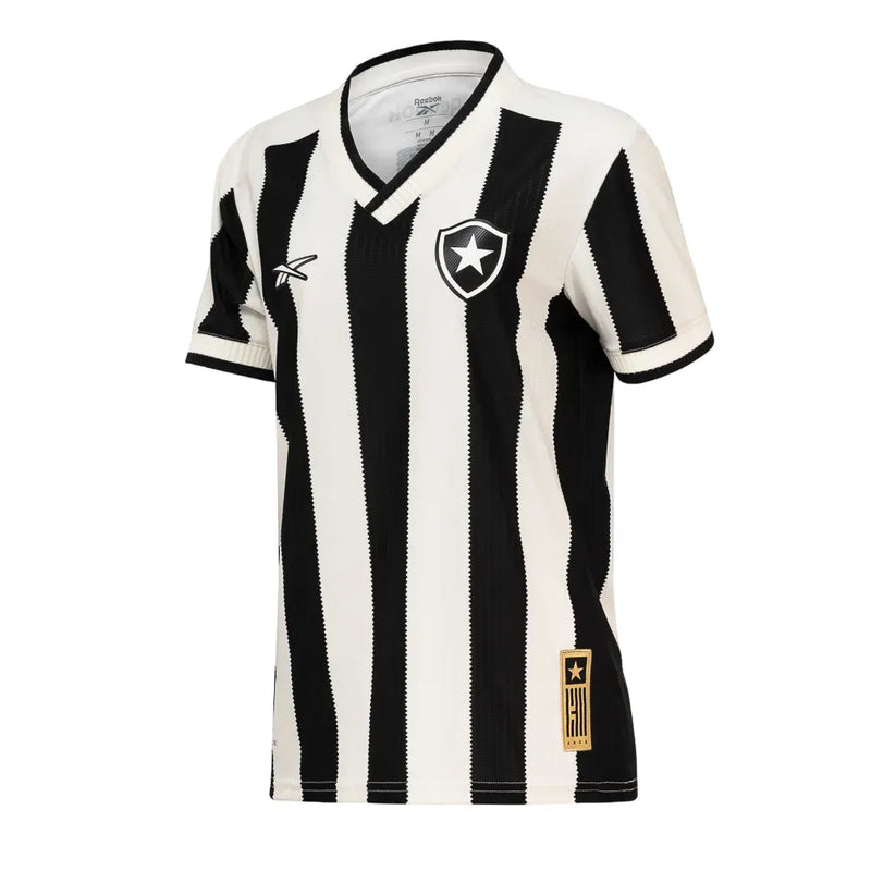 Camisa Botafogo Titular 24/25 - Versão Feminina Baby Look Preta e Branca