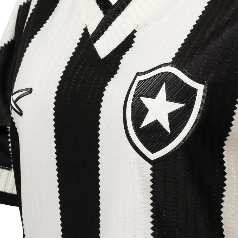 Camisa Botafogo Titular 24/25 - Versão Feminina Baby Look Preta e Branca