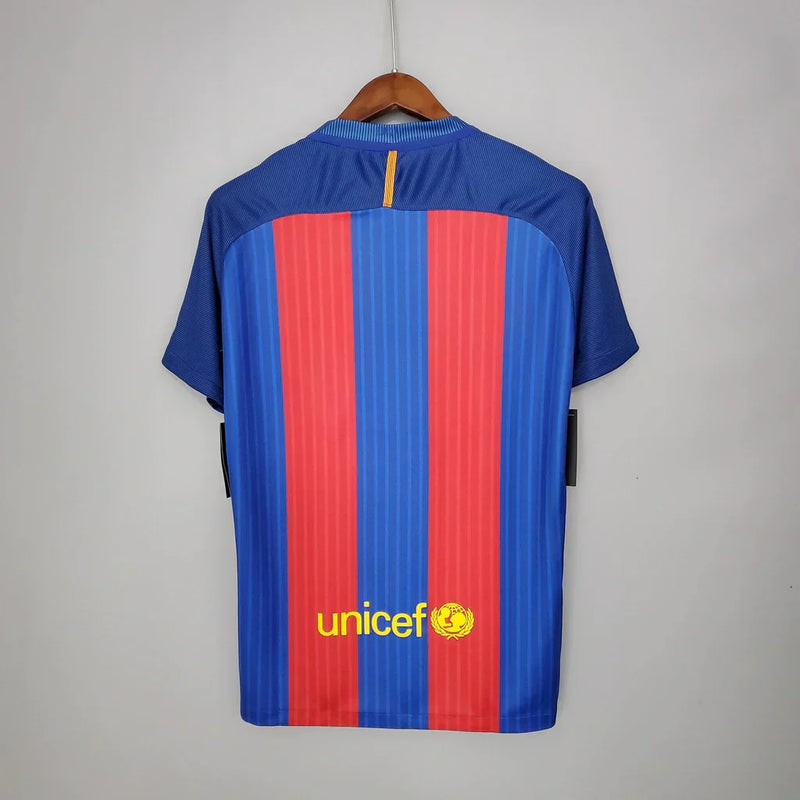 Camisa Retrô Barcelona I Home Nike 2016/17 Masculino Azul Grená