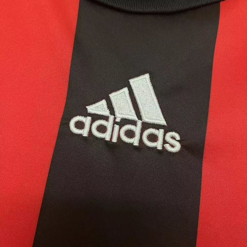 Camisa Retrô Milan Adidas 2008/09 Masculino Vermelha e Preta