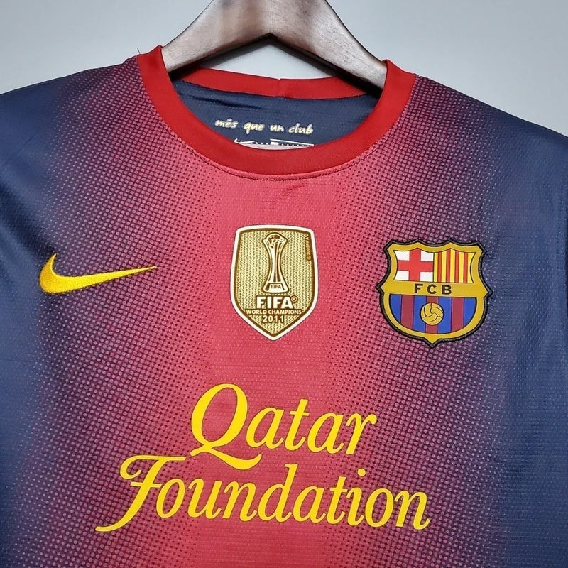 Camisa Retrô Barcelona Nike 2012/13  Masculino Azul Grená