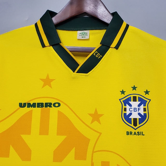 Camisa Retrô 94/95 Seleção Brasileira I Umbro Masculina - Amarela