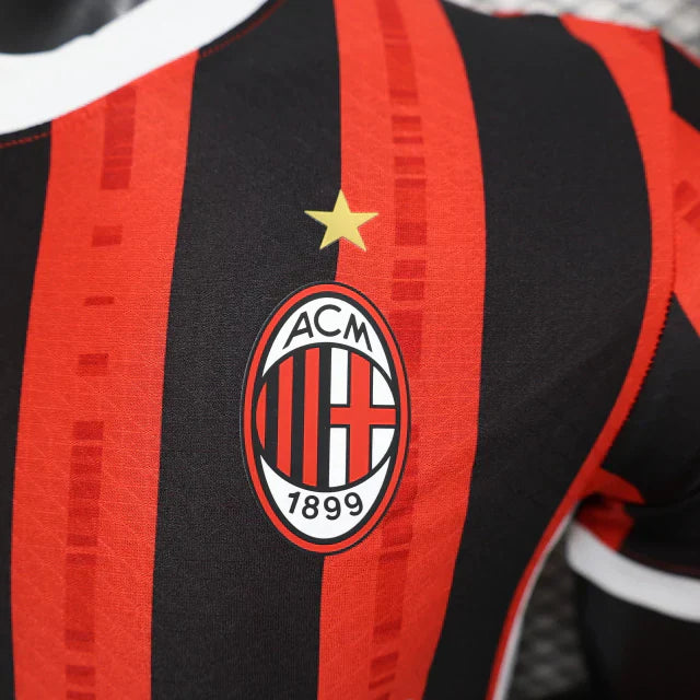 Camisa AC Milan I Home Puma Jogador 2024/25 Masculino Vermelho e Preto