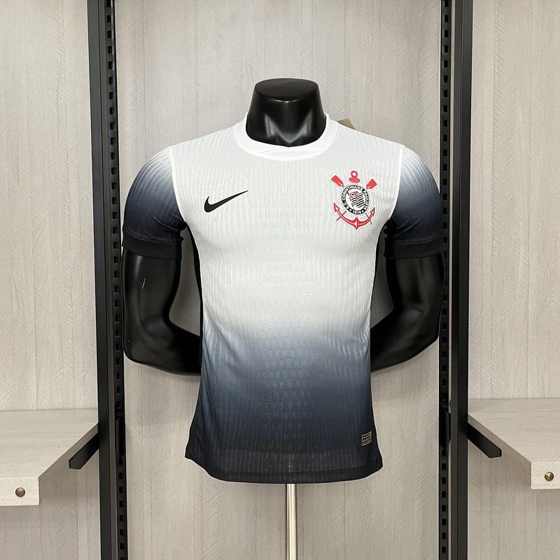 Camisa Corinthians Titular 2024/25 - Versão Jogador Preto e Branco