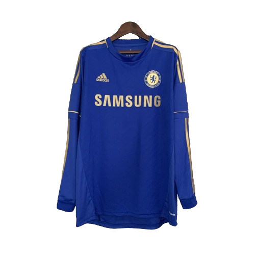 Camisa Retro Adidas Chelsea Manga Longa - 12/13 Azul