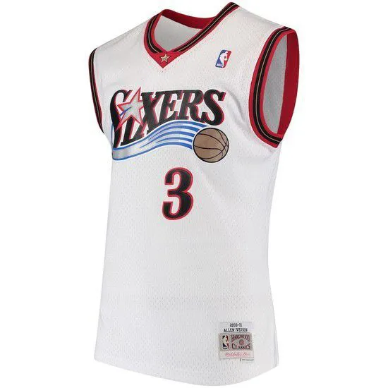 Regata Clássica mitchell E Ness Philadelphia 76ers Swingman-Branco