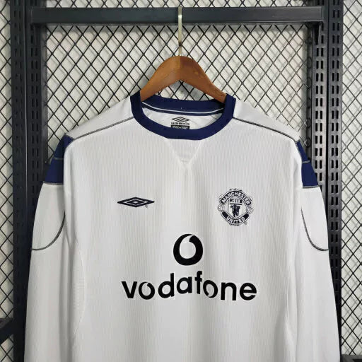 Camisa Retro Manchester United II Manga Longa Umbro 1999/00 Branco