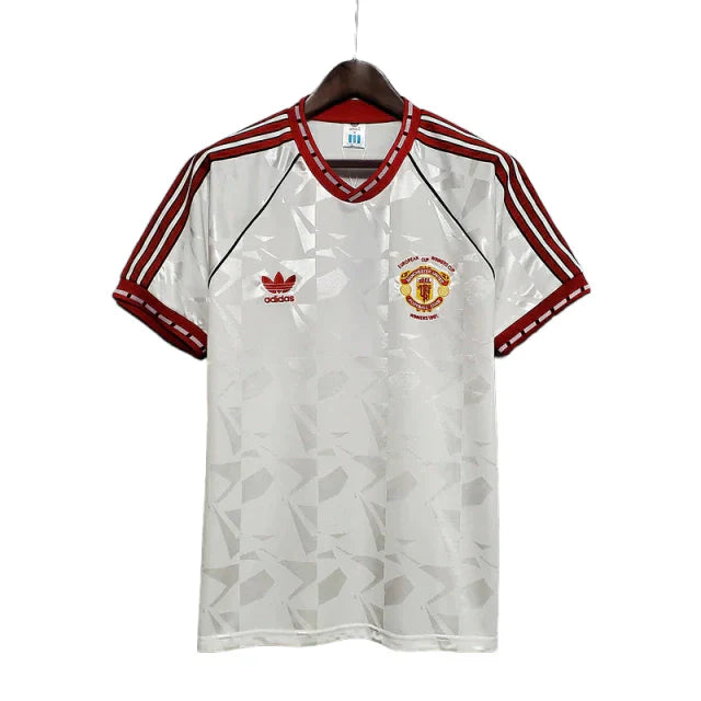 Camisa Manchester United Retrô 1991 Branca - Adidas