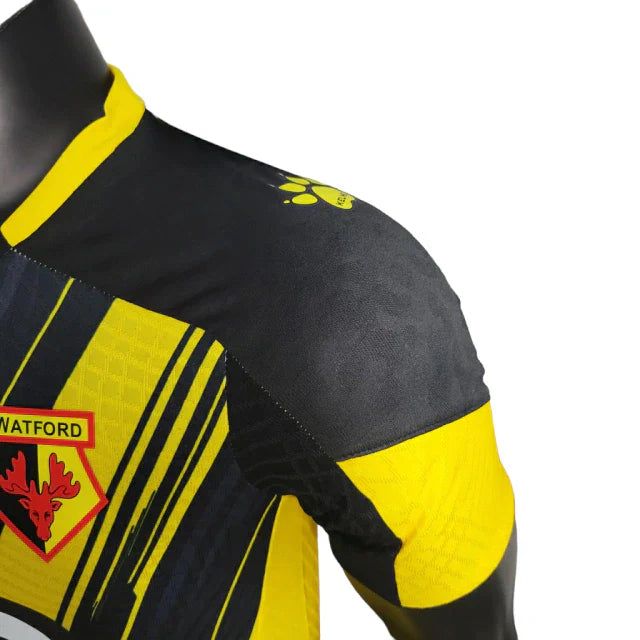 Camisa Watford Home 23/24 Jogador Kelme Masculina - Amarelo e Preto