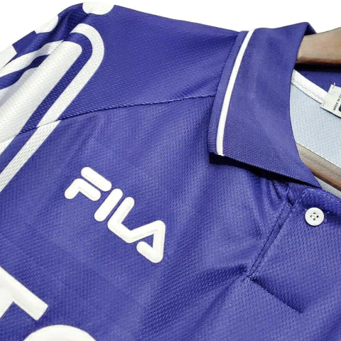 Camisa Retrô Fiorentina Fila 1999/2000 Masculino Roxa e Branca