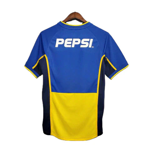 Camisa Boca Juniors Retrô 2002 Azul e Amarela - Nike