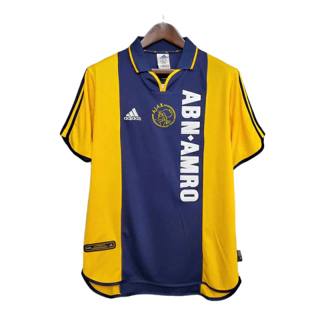 Camisa Ajax Retrô 2000/2001 Azul e Amarela - Adidas