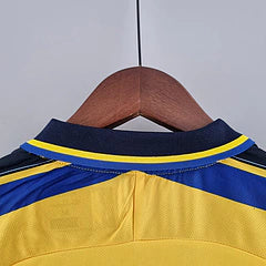 Camisa Retrô Parma I Champion 1999/00 Masculino Amarelo e Azul